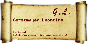 Gerstmayer Leontina névjegykártya
